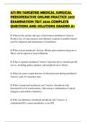 ATI RN TARGETED MEDICAL SURGICAL PERIOPERATIVE ONLINE PRACTICE 2019 EXAMINATION TEST 2026 COMPLETE QUESTIONS AND SOLUTIONS GRADED A&plus;