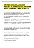 ATI VIRTUAL PHARM ASSESSMENT PRACTICE EXAMINATION 2026 QUESTIONS WITH CORRECT SOLUTIONS GRADED A&plus;