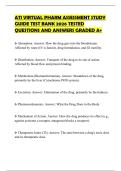 ATI VIRTUAL PHARM ASSESSMENT STUDY GUIDE TEST BANK 2026 TESTED QUESTIONS AND ANSWERS GRADED A&plus;