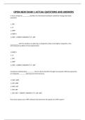 OPSM 4820 EXAM 1 ACTUAL QUESTIONS AND ANSWERS