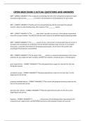 OPSM 4820 EXAM 2 ACTUAL QUESTIONS AND ANSWERS&period;