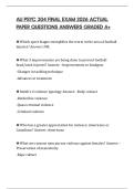 AU PSYC 304 FINAL EXAM 2026 ACTUAL PAPER QUESTIONS ANSWERS GRADED A