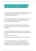 AUDIT FINAL EXAM TESTED QUESTIONS 2026 PRACTICE SOLUTION GRADED A&plus;