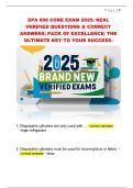 EPA 608 CORE EXAM 2025&colon; REAL  VERIFIED QUESTIONS & CORRECT  ANSWERS&vert; PACK OF EXCELLENCE&vert; THE  ULTIMATE KEY TO YOUR SUCCESS&period;