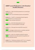 ASNT Level III Questions with Detailed  Verified Answers 