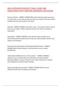 WGU PATHOPHYSIOLOGY FINAL EXAM 496 QUESTIONS WITH VERIFIED ANSWERS 2025&sol;2026&comma;100&percnt;CORRECT