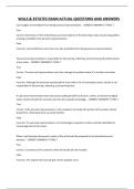 WILLS & ESTATES EXAM ACTUAL QUESTIONS AND ANSWERS