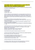 CUSTOMER SERVICE COMPREHENSIVE EXAM UPDATED QUESTIONS AND ANSWERS GUARANTEE A&plus;