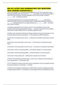 BIO 467 LATEST 2026 EXAMINATION TEST QUESTIONS AND ANSWERS GUARANTEE A&plus;