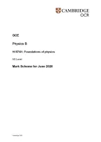 AS-LEVEL OCR 20265 PHYSICS B PAPER 1 WITH MARK SCHEME