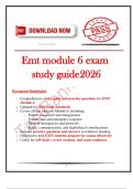 Emt module 6 exam   study guide2026 