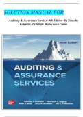 SOLUTION MANUAL FOR  Auditing & Assurance Services 9th Edition By Timothy Louwers&comma; Penelope Bagley Latest Update