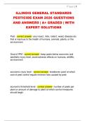 ILLINOIS GENERAL STANDARDS  PESTICIDE EXAM 2026 QUESTIONS  AND ANSWERS &vert; A&plus; GRADED &vert; WITH  EXPERT SOLUTIONS