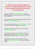 Certified Brain Injury Specialist &lpar;CBIS&rpar; Exam  Success Kit &ndash; Complete 2026 Study Resource with  Practice Questions and Step-by-Step Answers&vert;  Instant Digital Access