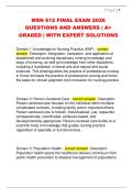 MSN 612 FINAL EXAM 2026  QUESTIONS AND ANSWERS &vert; A&plus;  GRADED &vert; WITH EXPERT SOLUTIONS
