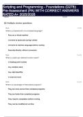 Scripting and Programming - Foundations &lpar;D278&rpar;&colon; Pre-Assessment &lpar;PA&rpar; WITH CORRECT ANSWERS RATED A&plus; 2025&sol;2026