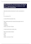WGU D278 Pre-Assessment Scripting and Programming Foundations well answered 2025&sol;2026
