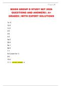 NIHSS GROUP D STUDY SET 2026  QUESTIONS AND ANSWERS &vert; A&plus;  GRADED &vert; WITH EXPERT SOLUTIONS