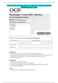OCR A Level Computer Science H446&sol;01 Computer systems QP&MS Summer 2025