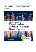Test Bank For Essentials of Psychiatric Mental Health Nursing&colon; Concepts of Care in Evidence-Based Practice 8th Edition by Karyn I&period; Morgan & Mary C&period; Townsend ISBN 9780803676787 Chapters&lpar;1 to 32&rpar;