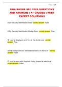 SIDA BADGE SFO 2026 QUESTIONS  AND ANSWERS &vert; A&plus; GRADED &vert; WITH  EXPERT SOLUTIONS
