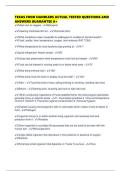 TEXAS FOOD HANDLERS ACTUAL TESTED QUESTIONS AND ANSWERS GUARANTEE A&plus;