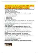 AIS Exam 2- Tori Question with 100&percnt; Verified Answers Latest Version 