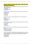 OB&sol;GYN ARDMS UPDATED EXAM SCRIPT QUESTIONS AND ANSWERS GUARANTEE A&plus;