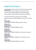NURS 5432 UTA Quiz 4 Questions and Answers Best rated A&plus; Guaranteed Success Latest Update