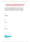 International Accounting CH 4 Questions And Correct Answers 2026 Get It Correct &excl;&excl;&excl;