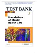 Test Bank for Foundations of Mental Health Care 6th Edition by Michelle Morrison-Valfre &comma; ISBN&colon; 9780323354929 Chapters 1-33 &vert;All Chapters Verified&vert; Guide A&plus;