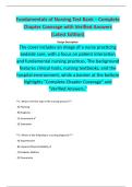 Fundamentals of Nursing Test Bank &ndash; Complete Chapter Coverage with Verified Answers &lpar;Latest Edition&rpar;