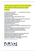 SSI Assistant Instructor Exam Question with 100- Verified Answers Latest Version