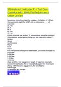 SSI Assistant Instructor Pre Test Exam Question with 100- Verified Answers Latest Version
