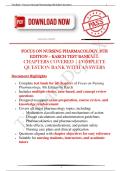 FOCUS ON NURSING PHARMACOLOGY&comma; 8TH  EDITION &ndash; KARCH TEST BANKALL  CHAPTERS COVERED &vert; COMPLETE   QUESTION BANK WITH ANSWERS
