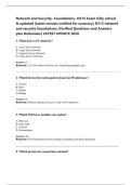 Network and Security- Foundations- D315 Exam fully solved  & updated &lpar;latest version verified for accuracy&rpar; D315 network  and security foundations &lpar;Verified Questions and Answers  plus Rationales&rpar; LATEST UPDATE 2026 