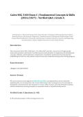 Galen NSG 3100 Exam 1 &vert; Fundamental Nursing Concepts & Skills Review with Verified Q&A