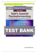 Stahl's Essential Psychopharmacology&colon; Neuroscientific Basis and Practical Applications 5th Edition by Stephen M&period; Stahl Test Bank &vert;ISBN&colon; 9781108838573&vert; Complete Guide A&plus;