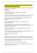 FLORIDA ADJUSTER COMPREHENSIVE EXAM QUESTIONS AND ANSWERS GUARANTEE A&plus;
