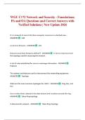 WGU C172 Network and Security - Foundations&semi; PA and OA Questions and Correct Answers with Verified Solutions &vert; New Update 2026