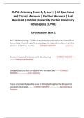 IUPUI Anatomy Exam 1&comma; 2&comma; and 3 &vert; All Questions and Correct Answers &vert; Verified Answers &vert; Just Released &vert; Indiana University Purdue University Indianapolis &lpar;IUPUI&rpar;