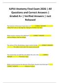 IUPUI Anatomy Final Exam 2026 &vert; All Questions and Correct Answers &vert; Graded A&plus; &vert; Verified Answers &vert; Just Released