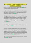 FIN 301 Exam 2 ACTUAL QUESTIONS AND  CORRECT ANSWERS