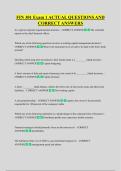 FIN 301 Exam 1 ACTUAL QUESTIONS AND  CORRECT ANSWERS