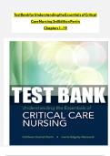 TEST BANK FOR UNDERSTANDING THE ESSENTIALS OF CRITICAL CARE NURSING 3RD EDITION BY KATHLEEN PERRIN&comma; CARRIE MACLEOD