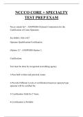NCCCO CORE &plus; SPECIALTY TEST PREP EXAM QUESTIONS AND ANSWERS 2026