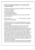 PSYC 387 Learning Psychology Unit 5  Questions With Complete Solutions