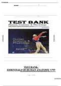TEST BANK &ndash; Human Anatomy & Physiology &lpar;11th Edition&rpar; Complete Test Bank with Answers &vert; All Chapters &vert; Latest Edition &vert; Graded A&plus;