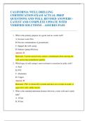 CALIFORNIA WELL DRILLING  CERTIFICATION EXAM ACTUAL PREP  QUESTIONS AND WELL REVISED ANSWERS -  LATEST AND COMPLETE UPDATE WITH  VERIFIED SOLUTIONS &ndash; ASSURES PASS 