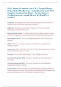 FBLA Personal Finance Exam &sol; FBLA Personal Finance Preparation&sol;FBLA Personal Finance Practice Exam With Complete Questions And Correct Detailed Answers &lpar;Verified Answers&rpar; &vert;Already Graded A&plus;&vert;Brand New Version&excl;&excl;